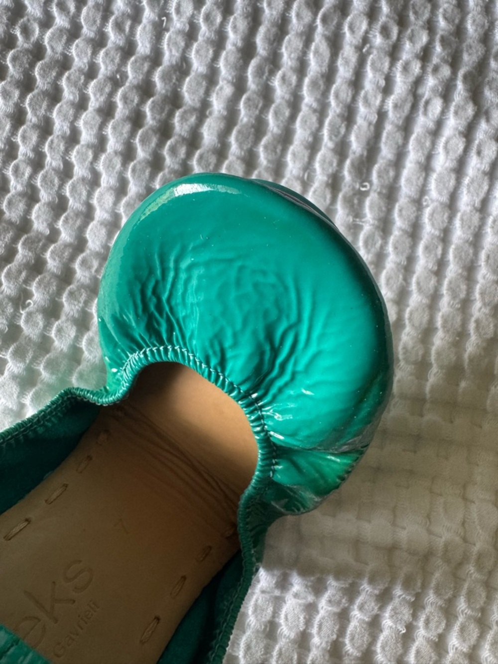 Tieks Teal Foldable Ballet Flats - Picture 7 of 12